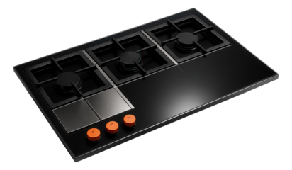 Built-in cooktop with a modular design allowing custom configurations for a personalized kitchen.
