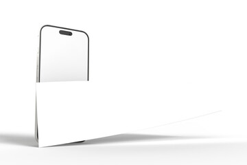 3D Smartphone and Social media 4 Items carousel feed post mockup isolated on background. Social frame mobile app page template for user post feed, like, share, comment, portfolios, online shops, Ads