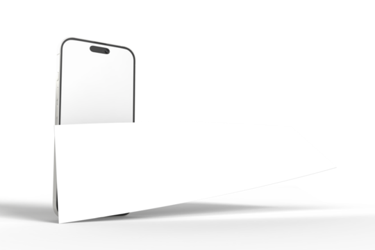 3D Smartphone and Social media 4 Items carousel feed post mockup isolated on background. Social frame mobile app page template for user post feed, like, share, comment, portfolios, online shops, Ads