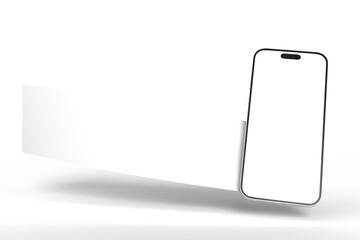 3D Smartphone and Social media 4 Items carousel feed post mockup isolated on background. Social frame mobile app page template for user post feed, like, share, comment, portfolios, online shops, Ads