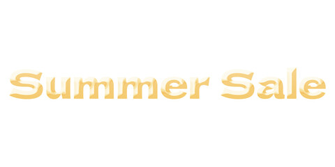 3D business cream color summer sale sign design