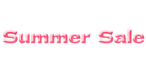 3D summer sale letters cream color