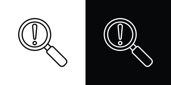 Investigate icon with Editable stroke. Pixel perfect.