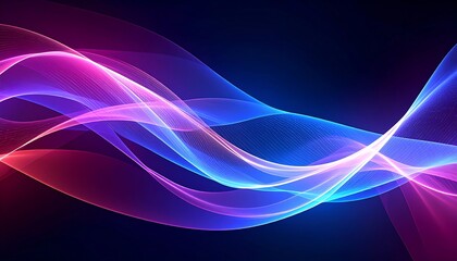 Naklejka premium Abstract glowing waves of vibrant color