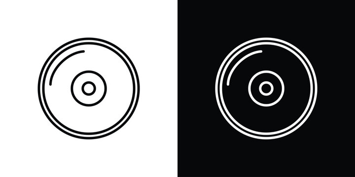 DVD icon with Editable stroke. Pixel perfect.