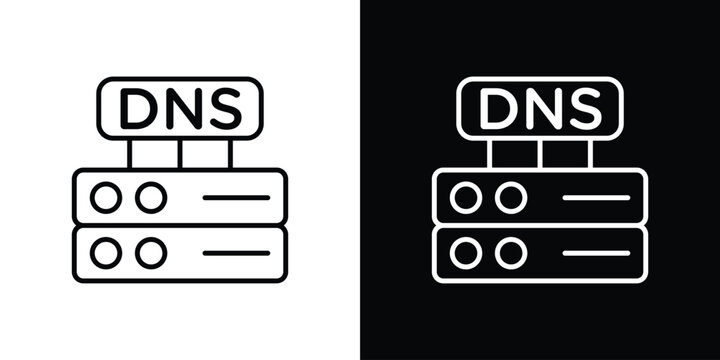 DNS icon with Editable stroke. Pixel perfect.