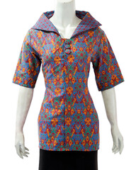 Beautiful blouse with patterns and sweet colors. Fashion for women that is suitable to be worn during formal or casual events