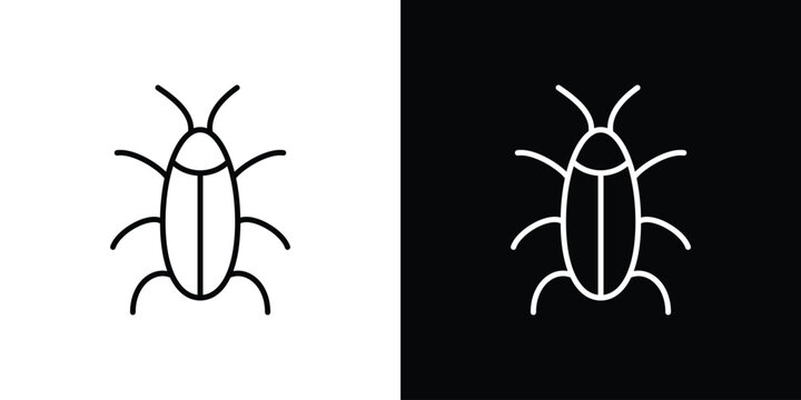 Cockroach icon with Editable stroke. Pixel perfect.