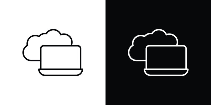 Cloud computing icon with Editable stroke. Pixel perfect.