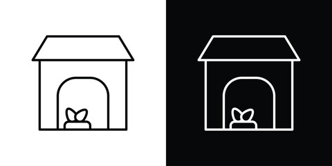 Chicken coop icon with Editable stroke. Pixel perfect. © Natubhai