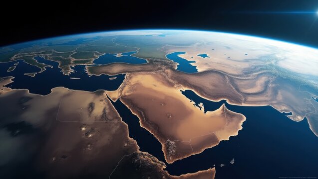 Oriente Medio visto desde el espacio