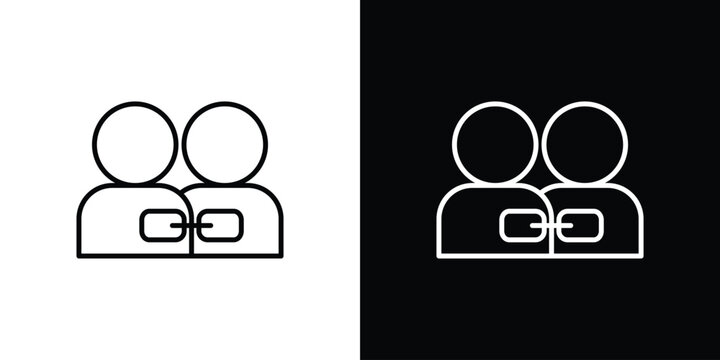Affiliate link icon with Editable stroke. Pixel perfect.