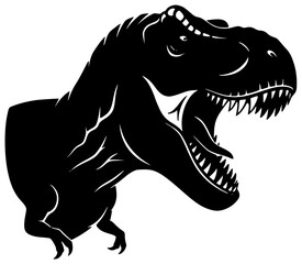 skull illustration fossil silhouette ancient logo dinosaur icon paleontology outline jurassic dino skeleton ancient dino trex egg prehistoric science shape for vector graphic background © blacksilhouette