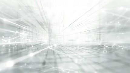 Digital futuristic interior