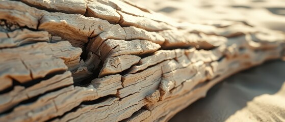 Fototapeta premium Macro photograph of weathered driftwood