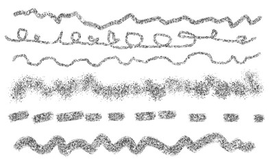 Obraz premium Shiny glittering Png Foil Frame Silver glitter splatter and shiny swirl. Foil Silver stroke metallic luxury spot on PNG transparent background. Postcard wedding design. Luxury premium design template.