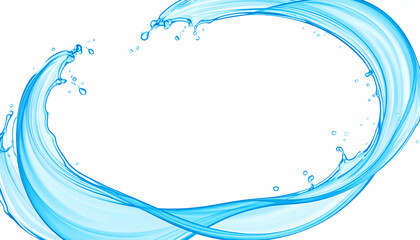Abstract Blue Water Splash Circle Background