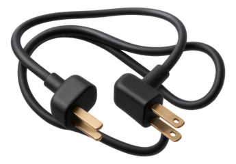 Power cables featuring right-angle connectors are ideal for tight spaces behind furniture in small apartments.