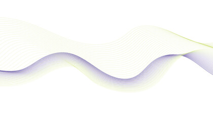 Abstract Purple and Green Wave Lines