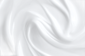 White cosmetic cream swirl texture isolated on white transparent background.