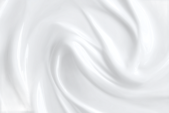 White cosmetic cream swirl texture isolated on white transparent background.