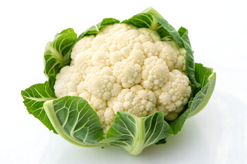 Fresh Organic Cauliflower isolated on white background .Nutrient-Rich, Versatile  Fresh Quality illustration on white