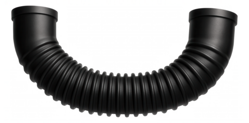 ? A flexible plastic sewer pipe suitable for a cottage, allowing easy installation around corners and uneven terrain.