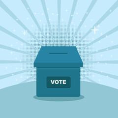Vibrant voting box design, symbolizing freedom, election rights, and civic power in democratic nations.