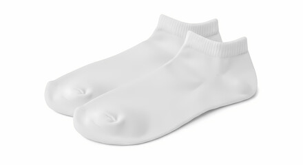 Pair of White Ankle Socks: Apparel Product Photography