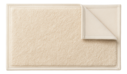 A reversible cotton bath mat with absorbent fibers, designed for a luxurious home bathroom experience.