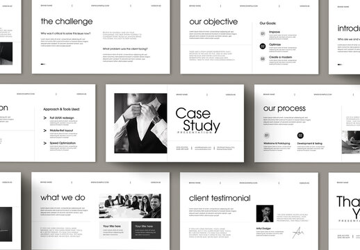 Case Study Presentation Template for Business Strategy and Client Report