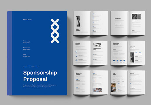 Corporate Business Sponsorship Proposal Brochure Layout