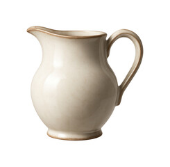 A vintage-style ceramic sauce pitcher, ideal for pouring chocolate sauce over desserts in a cottage dining room.