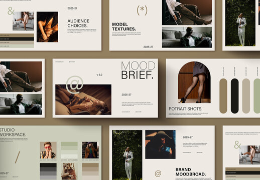 Modern Monochrome Moodboard Presentation Template