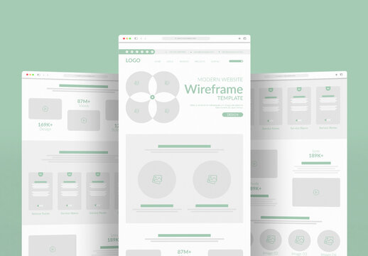 Modern Website Wireframe Template