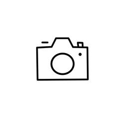 digital photo camera icon on white background