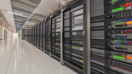 server rack in a data center illustration - Powered by Adobe