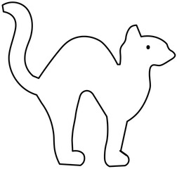 vector illustration of cartoon cat on white background