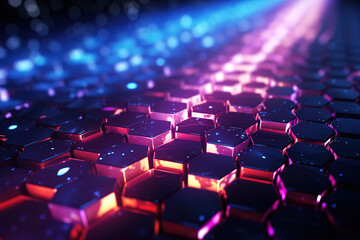 Obraz premium Cinematic openers utilizing hex particles for engaging storytelling