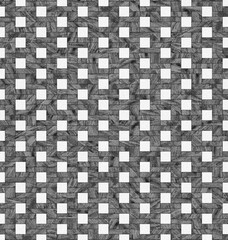Seamless geometric pattern creating interlocking squares in gray and white