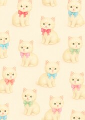 Charming kittens with colorful bows.