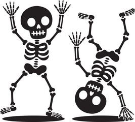 Dancing Skeleton Silhouette for Halloween Party Vector

Funny Skeleton Dancing Clipart Illustration

Spooky Skeleton Performing Dance Pose Silhouette

Halloween Skeleton Dancing with Arms Up Vector

C