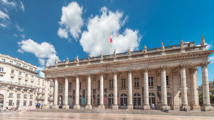 Grand Theatre de Bordeaux timelapse hyperlapse in France, home to the Opera National