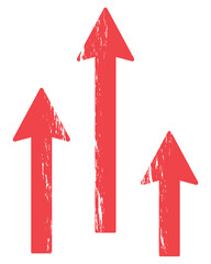 Direction Arrows Icon, Trade, Exchange, Red Arrows, Grunge, Scratch Texture, Sign, Business, Transparent