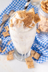 Cinnamon Toast Crunch cold milkshake drink