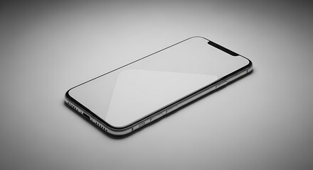 Smartphone mockup with empty screen display