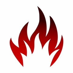 Abstract flame logo design representing energy, power, or heat.