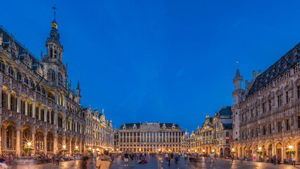 The Grand-Place day to night timelapse hyperlapse in Brussels, Belgium.