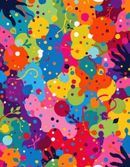 create a striking and unique modern boho texture background using rainbow camo grunge mash up techniques on a soft furnishing material like linen