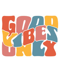 GOOD VIBES ONLY Groovy SVG, Bundle, hippie svg, aesthetic svg, inspirational svg, motivational svg, trendy svg, retro svg, svg files wavy text